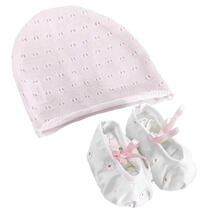 BALLERINA NEONATA + CAPPELLO IN COTONE ESTIVO 