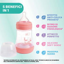 BIBERON ANTICOLICA P5 GIRL 150 ML FLUSSO LENTO SILICONE 