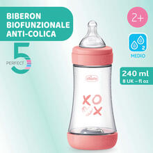 BIBERON ANTICOLICA P5 GIRL 240 ML FLUSSO MEDIO SILICONE 