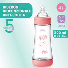 BIBERON ANTICOLICA P5 GIRL 300 ML FLUSSO VELOCE SILICONE 