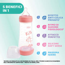 BIBERON ANTICOLICA P5 GIRL 300 ML FLUSSO VELOCE SILICONE 