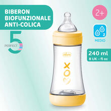 BIBERON ANTICOLICA P5 NEUTRO 240 ML FLUSSO MEDIO SILICONE 