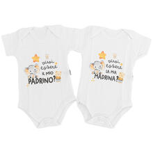 BODY MANICA CORTA BABY SHOWER COTONE STAMPATO 