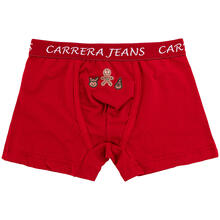 BOXER BIMBO ROSSO NATALE COTONE ELASTICIZZATO 