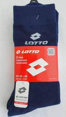 CALZINO CORTO COTONE ELASTICIZZATO CON LOGO LOTTO 