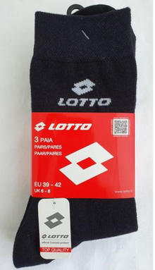 CALZINO CORTO COTONE ELASTICIZZATO CON LOGO LOTTO 