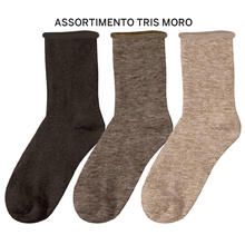 CALZINO DONNA CALDO COTONE ELASTICIZZATO SMOLLATO 