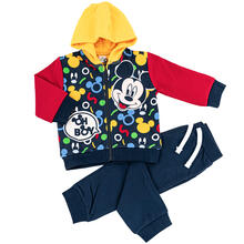 COMPLETO FELPA CON ZIP E CAPPUCCIO MICKEY 