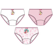 CONFEZIONE 3 PAIA SLIP BIMBA COTONE PRINCIPESSE 