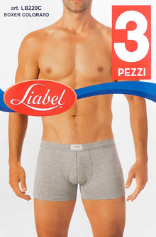 CONFEZIONE 3 PEZZI BOXER UOMO COTONE ELASTICIZZATO 