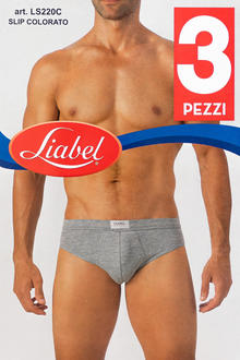 CONFEZIONE 3 PEZZI SLIP UOMO COTONE ELASTICIZZATO 