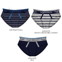 CONFEZIONE SLIP UOMO 3 PACK COTONE ELASTICIZZATO 