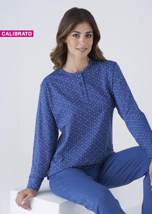 PIGIAMA DONNA LUNGO JERSEY CALIBRATO IN SCATOLA 