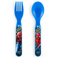 SET POSATE SPIDERMAN CUCCHIAINO + FORCHETTA 