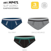 SLIP UOMO MULTIPACK ELASTICIZZATO 